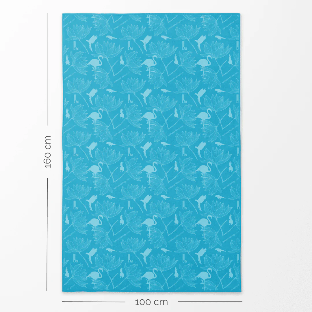 Lalita's Art Shop Serviette XL réversible en microfibre | Essentiel plage & voyage art tropical par Sophie Wilkins