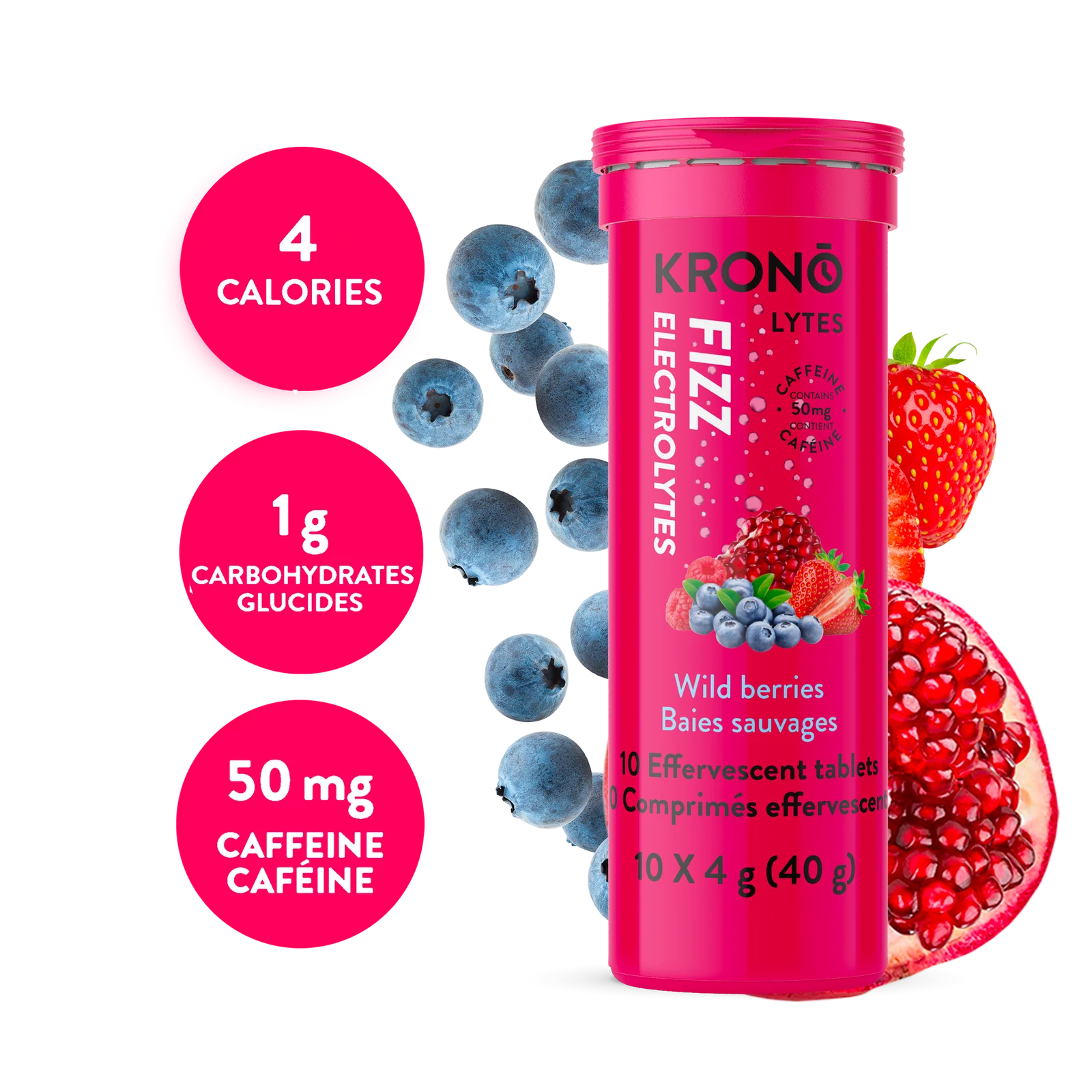 Krono Comprimés d'électrolytes effervescents Krono Lytes
