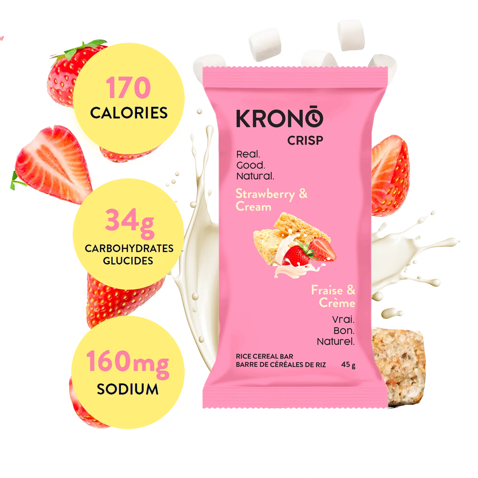 Krono Carré énergétique au riz croustillant Krono Crisp 45 g