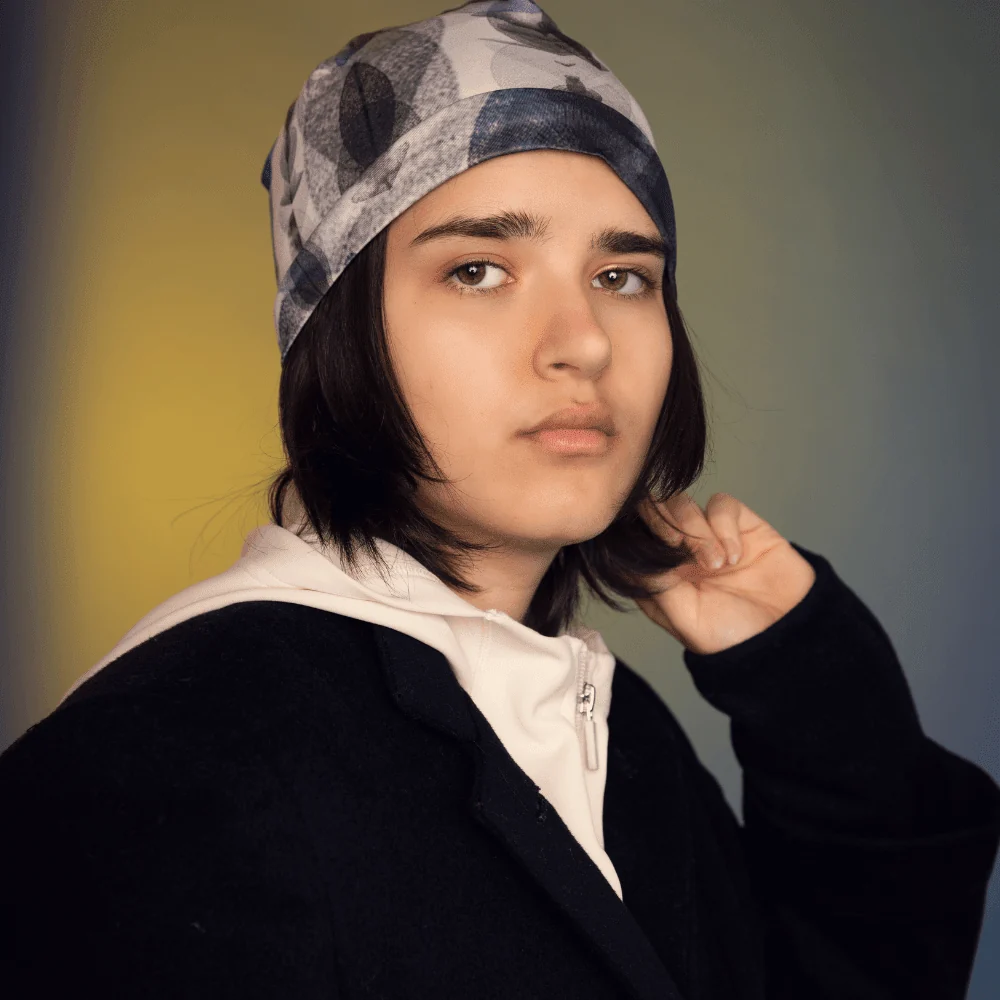 Lalita's Art Shop Tuque Blue Feathers - Femme