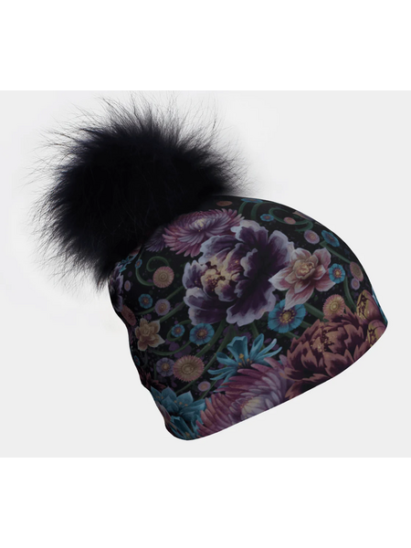 Lalita's Art Shop Tuque avec pompon amovible Flora - Femme
