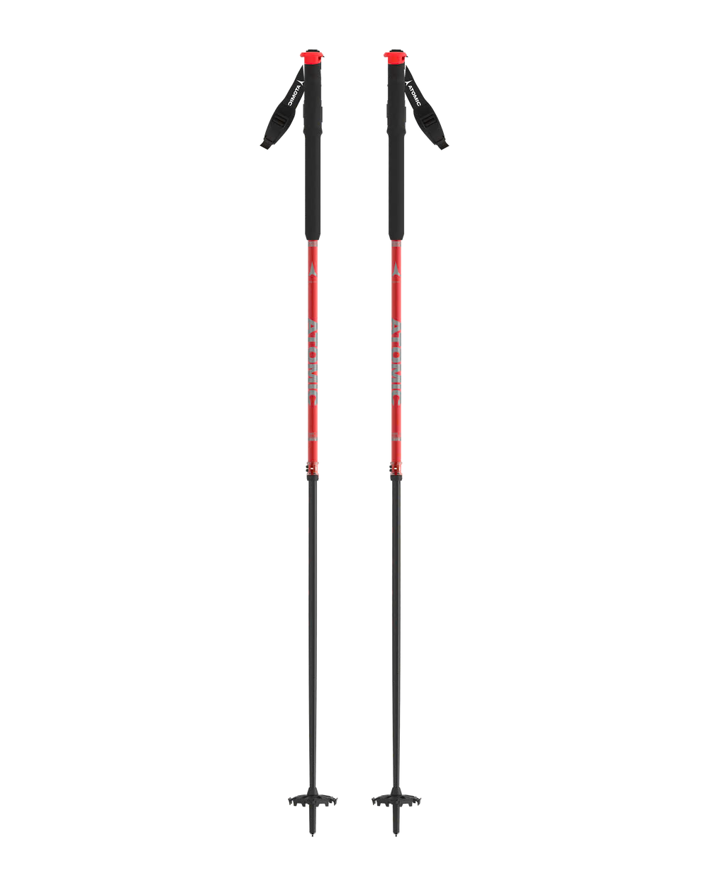 Atomic Bâtons de ski de randonnée alpine BCT Touring Carbon SQS Red/Grey