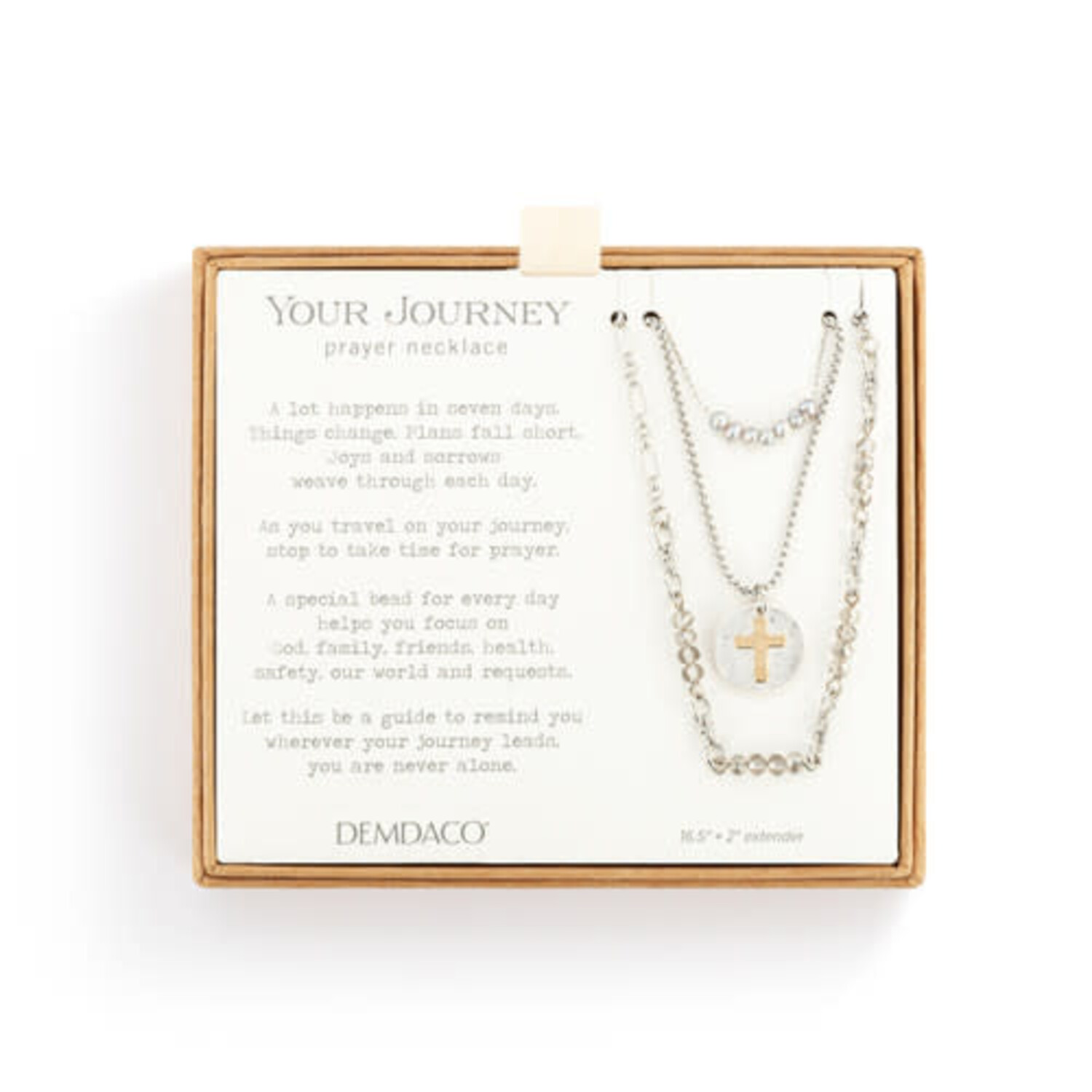 Beaded Prayer Necklace Gray The Joy Store