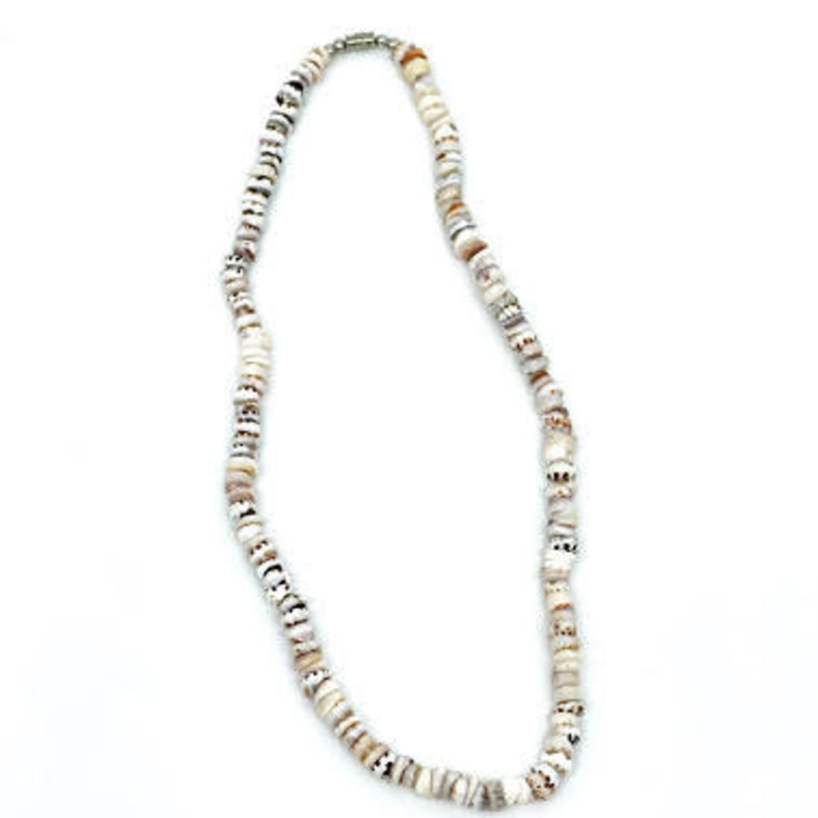 18"  6 - 7mm Tiger Puka Shell Necklace