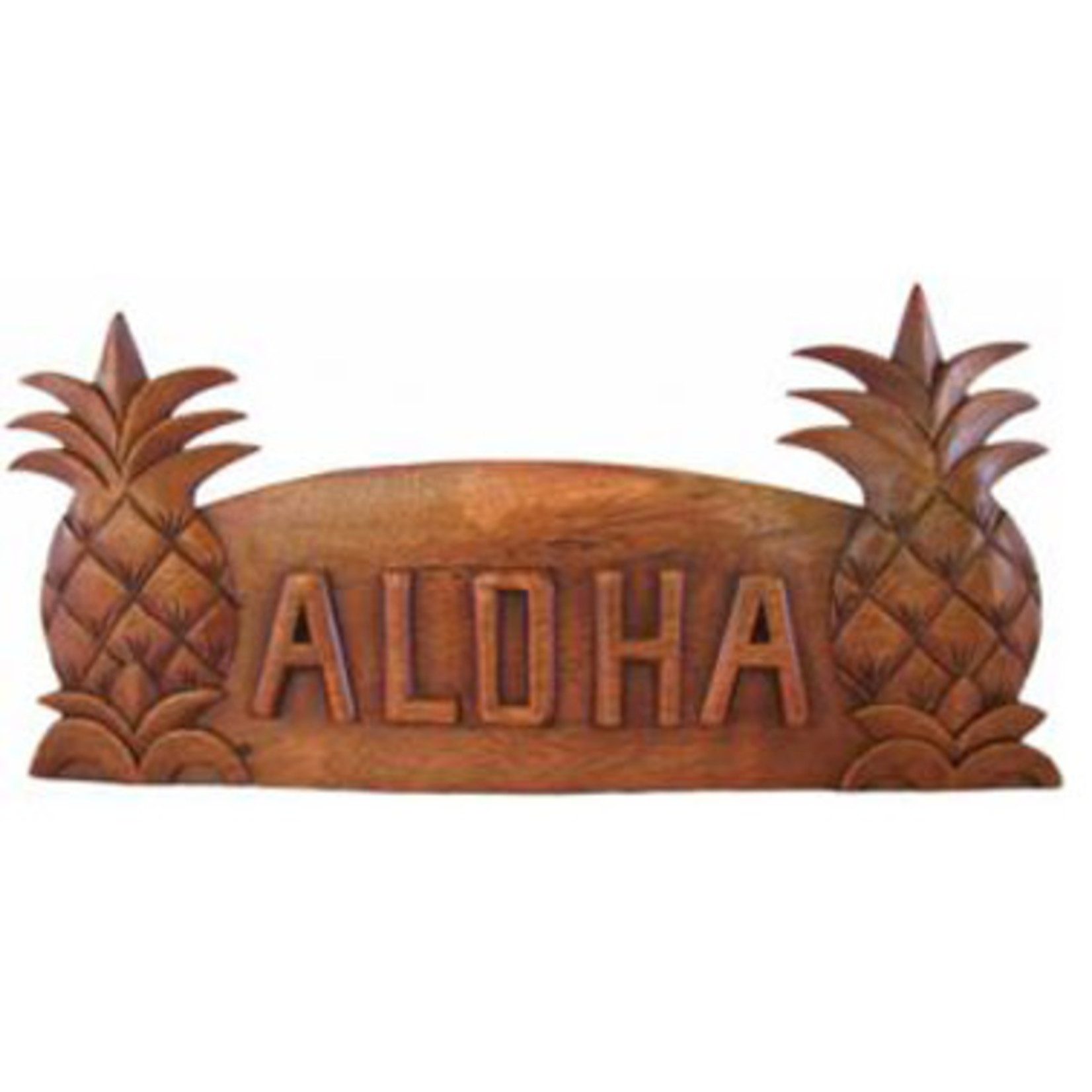 Hand Carved Aloha Pineapple Sign