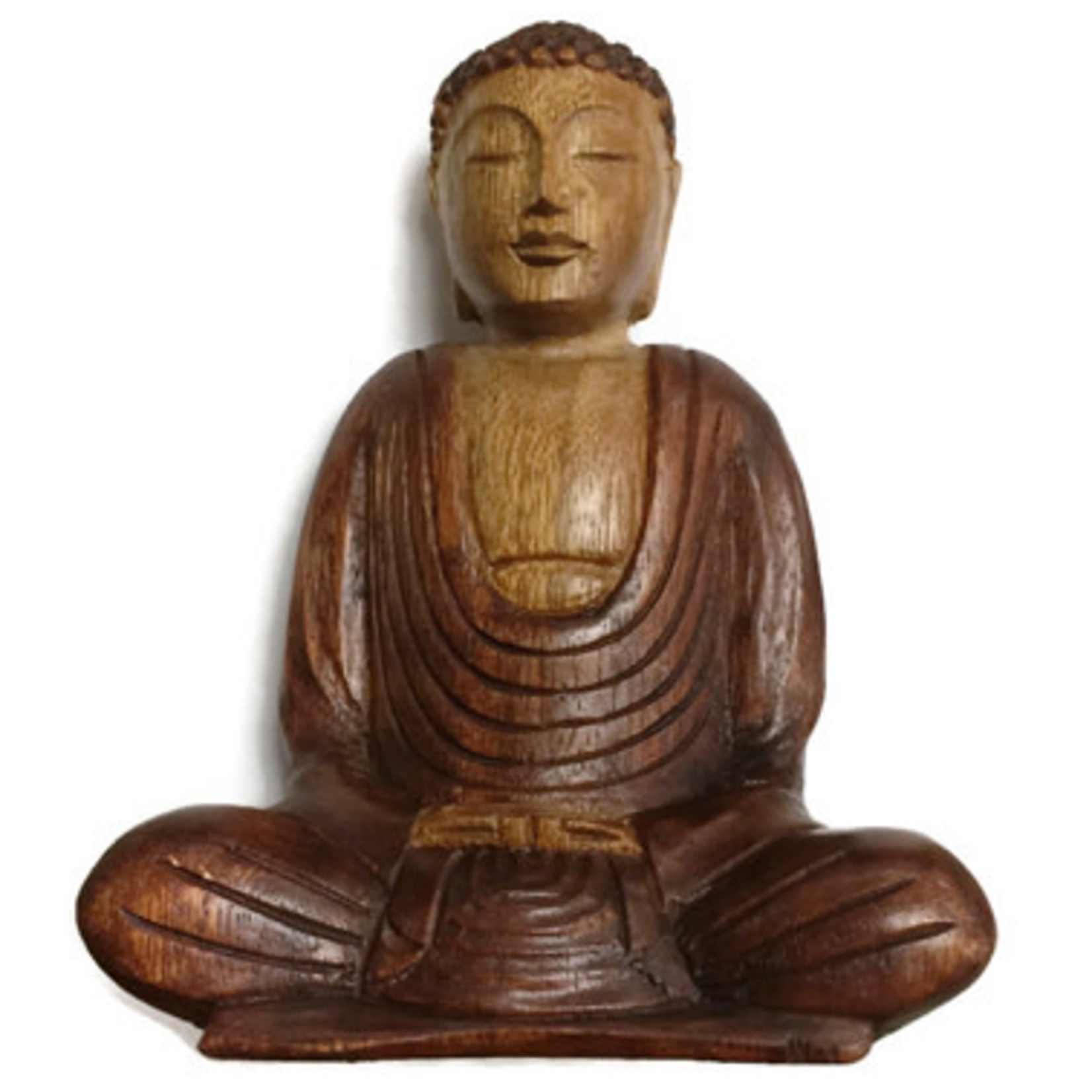 Hand Carved Buddha 2 Tone Small 15cm