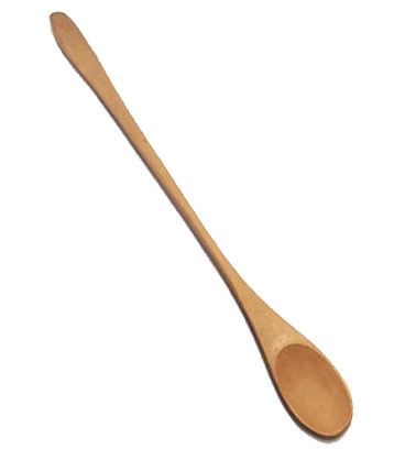 Hand Carved Fruitwood Stir Stick Spoon, Set of 4 - Maka Imports