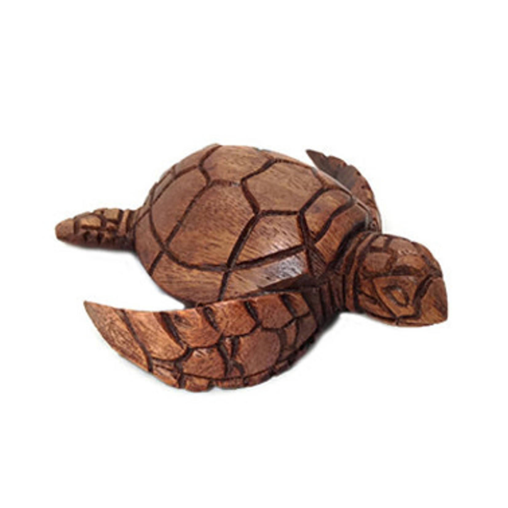 Hand Carved Monkeypod Turtle, 10cm