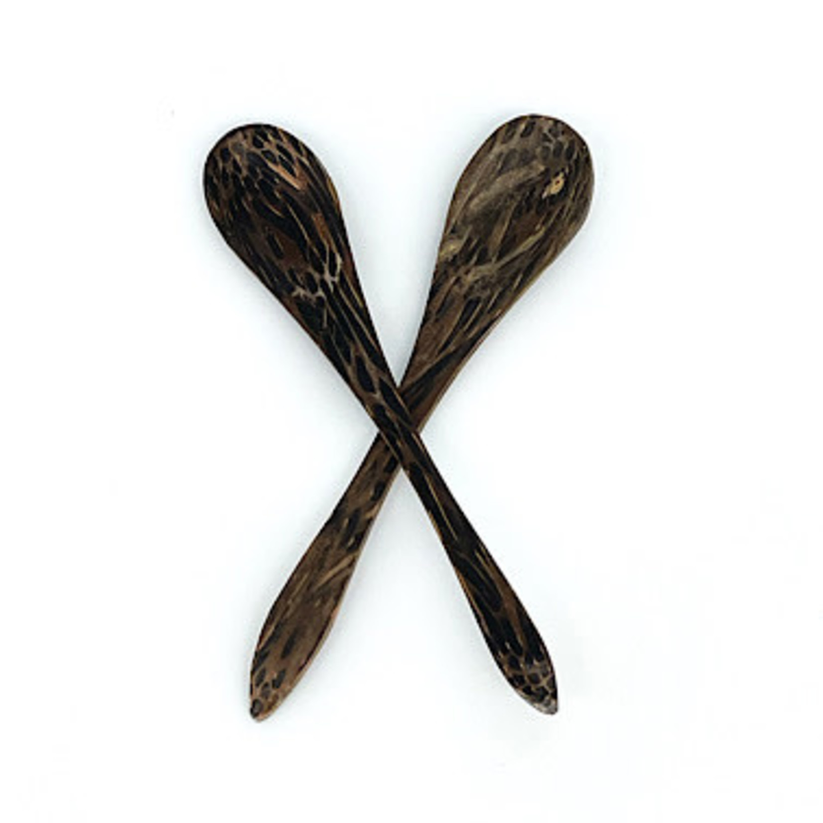 Spoon #8 Hand Carved Tiny Palm Wood Spoon, Set of 10