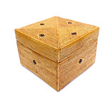 Hand Woven Ata Basket #43 Box Square with Lid
