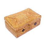 Hand Woven Ata Basket #47 Box Rectangle with Lid