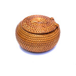 Hand Woven Ata Basket #54 Orange Basket