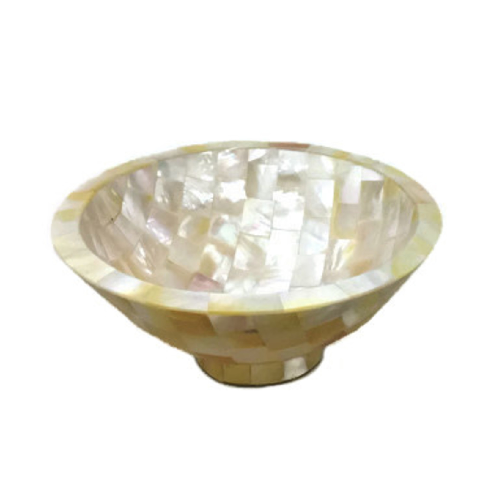 Handmade  Mother of Pearl Mosaic Round Bowl with Round Base
