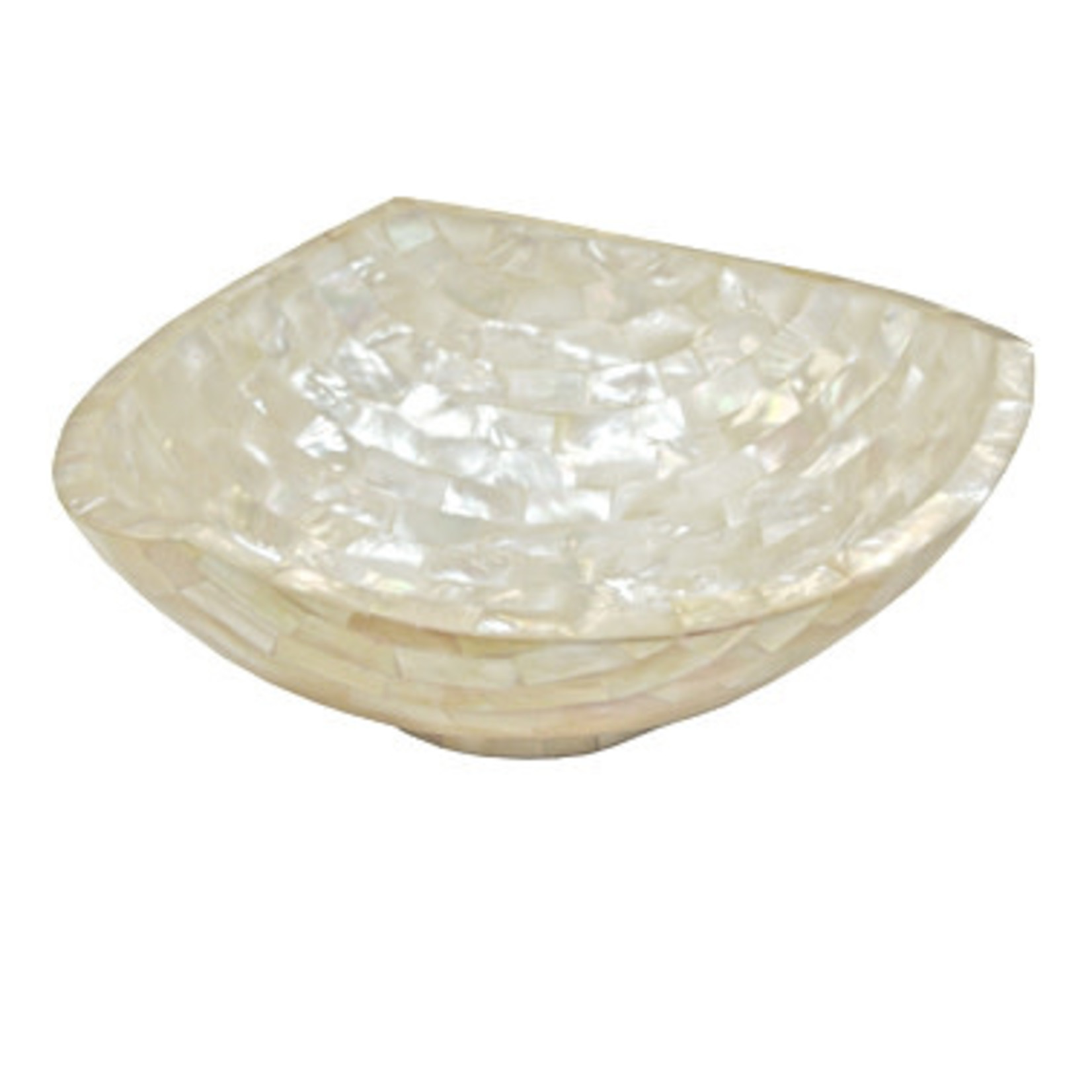 Handmade Mother of Pearl Mosaic Triangle Bowl