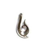 P64 Sterling Silver Whale Tail Hook Pendant