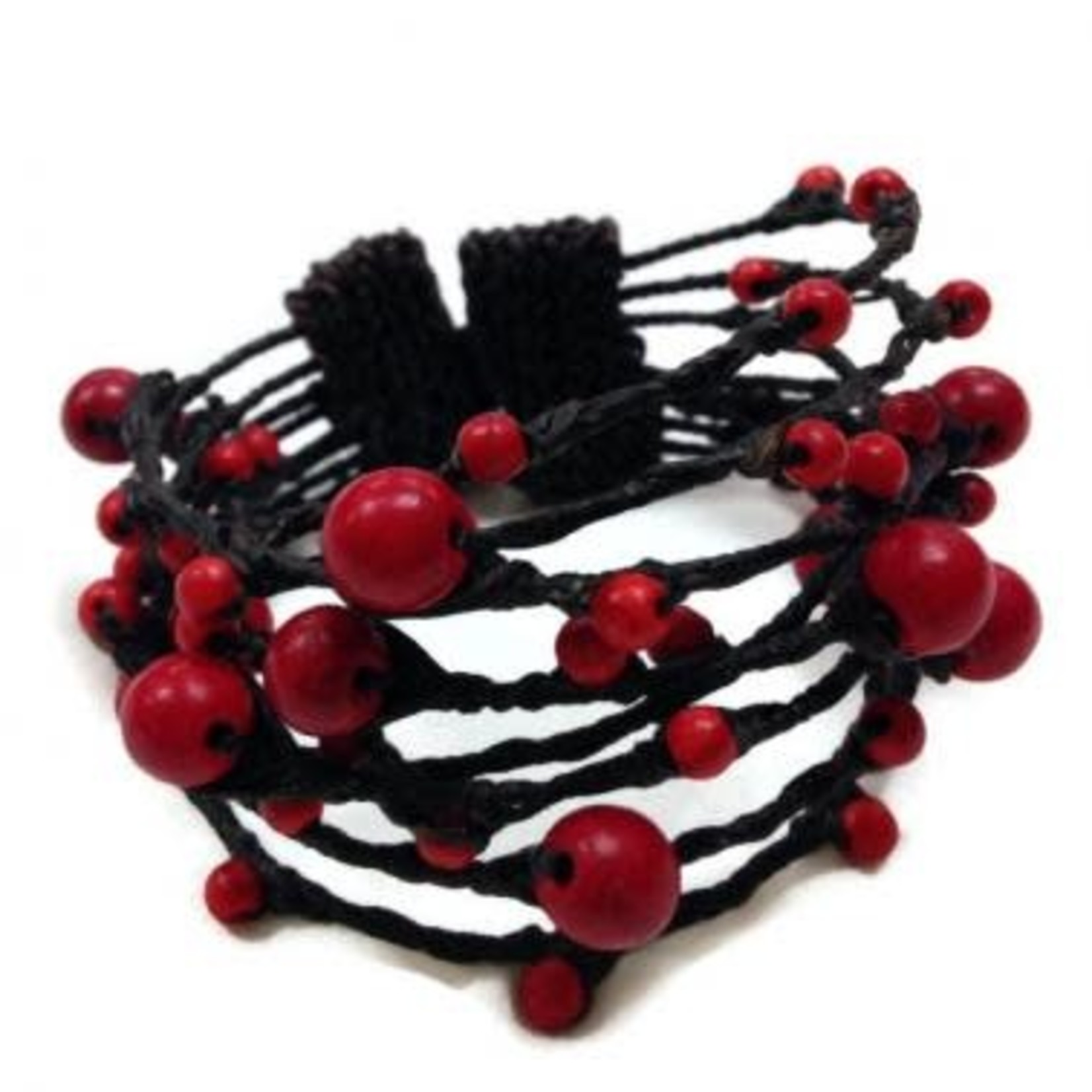 Red Stone Cuff Bracelet