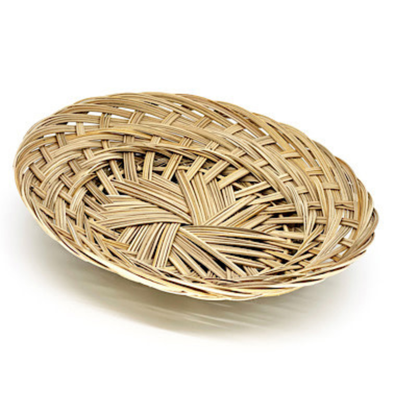 Woven Palm Frond Lunch Basket Flat Medium