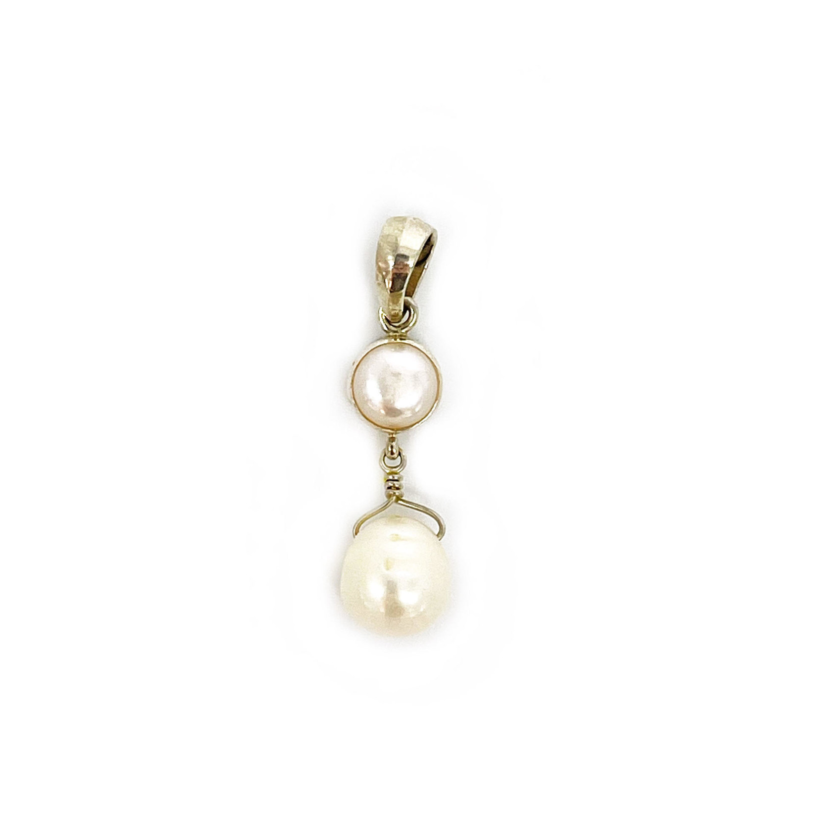 P106 Double Fresh Water Pearl Pendant