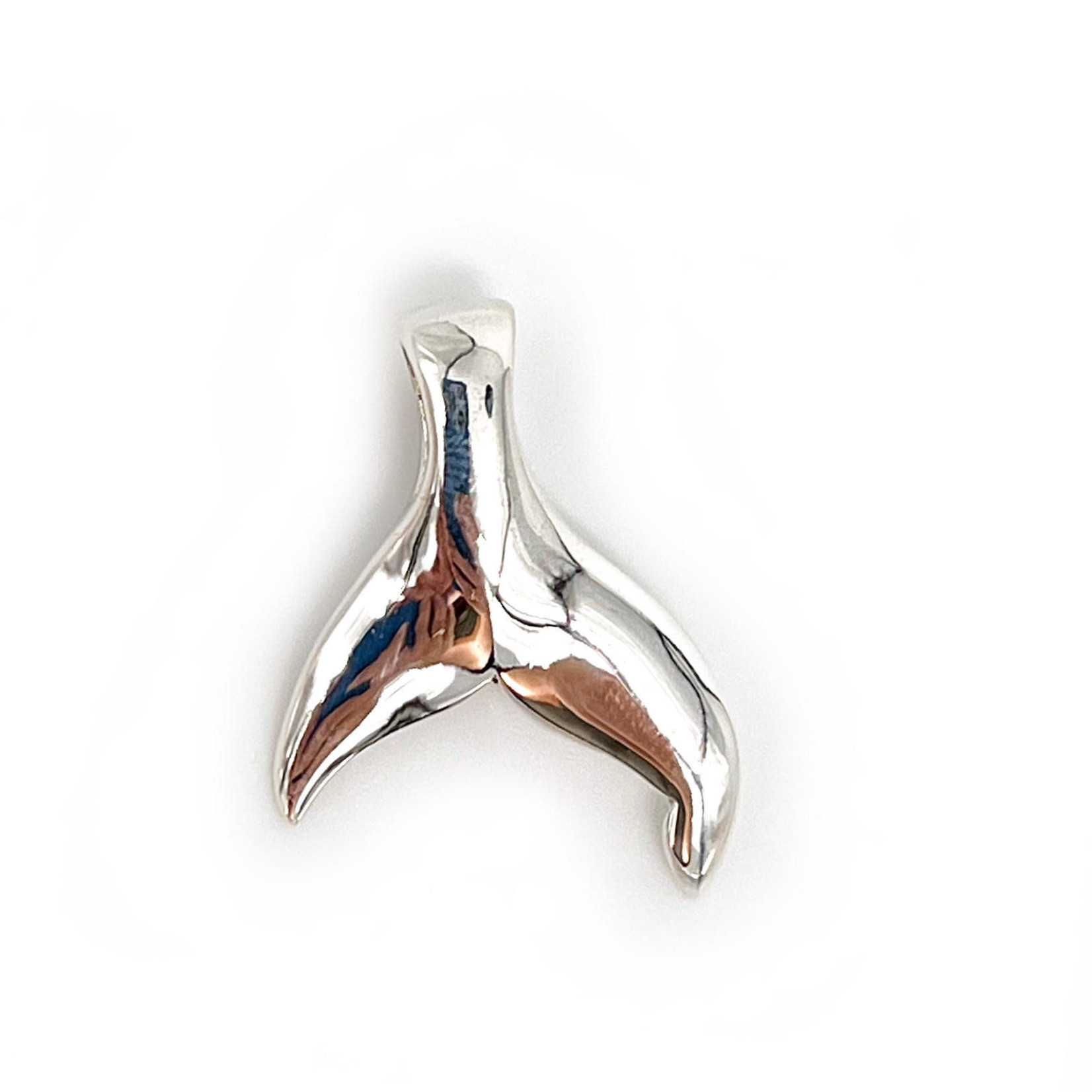 P279 Sterling Silver Whale Tail Pendant