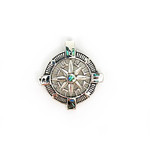 P280 Sterling Silver Paua Shell Compass Pendant