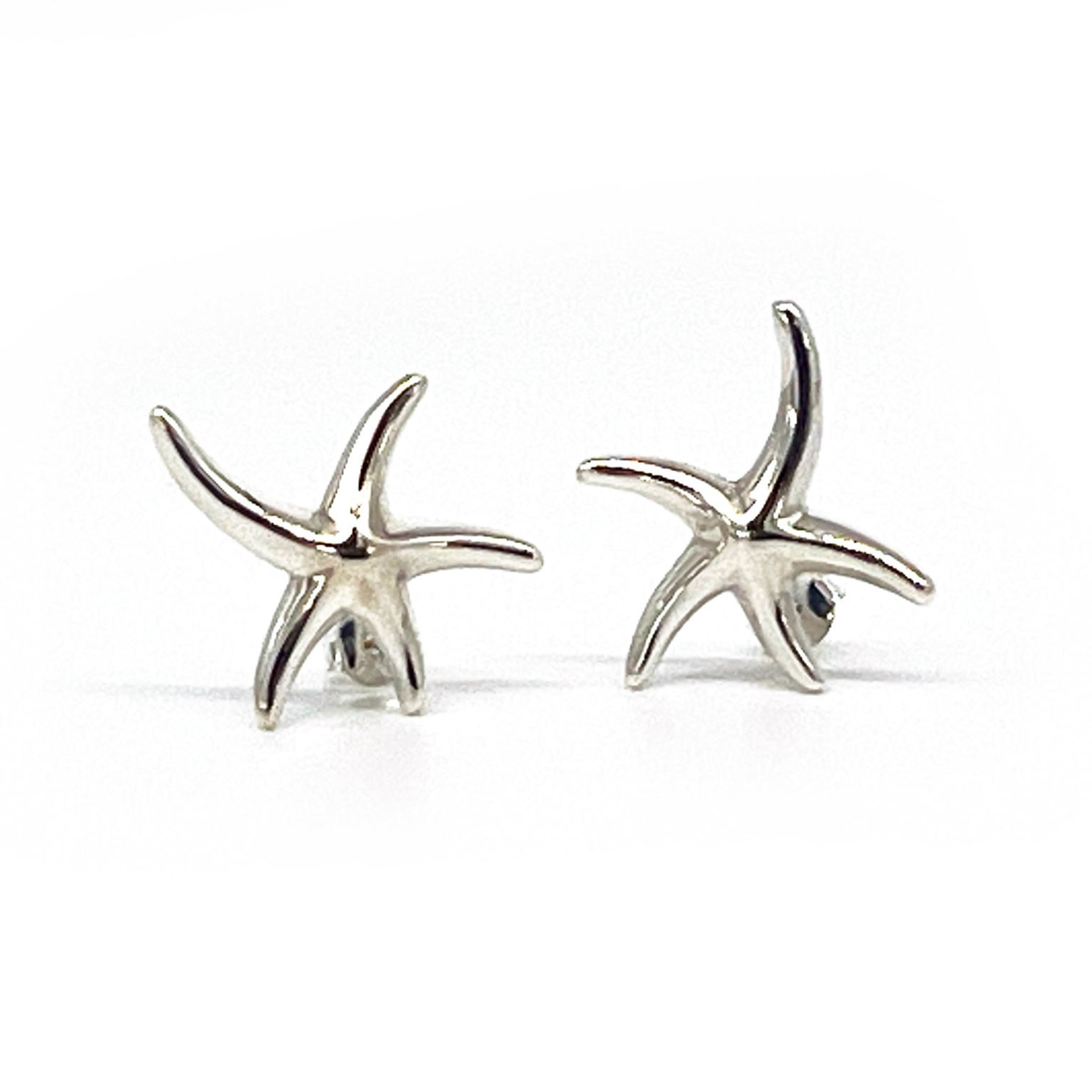SE381 Sterling Silver Starfish Stud Earrings