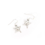 SE394 Sterling Silver Starfish Dangle Earrings
