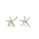SE393 Sterling Silver Starfish Stud Earrings