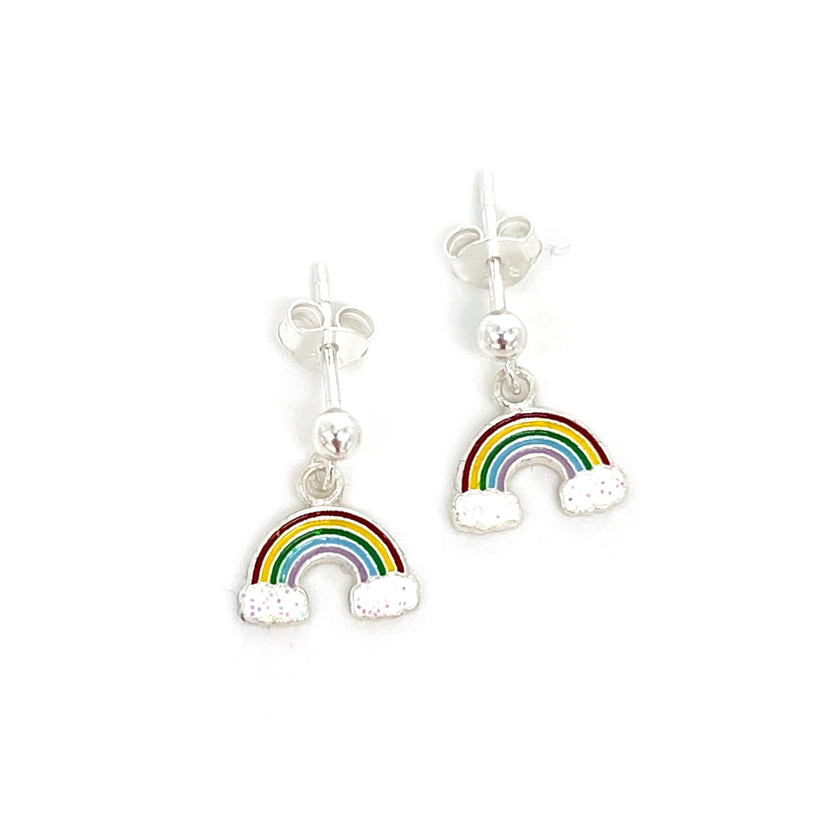 SE397 Sterling Silver Rainbow Dangle Earrings