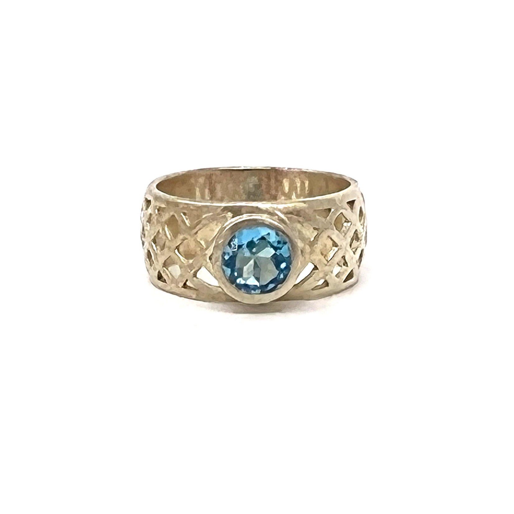 Sterling Silver Blue Topaz Band