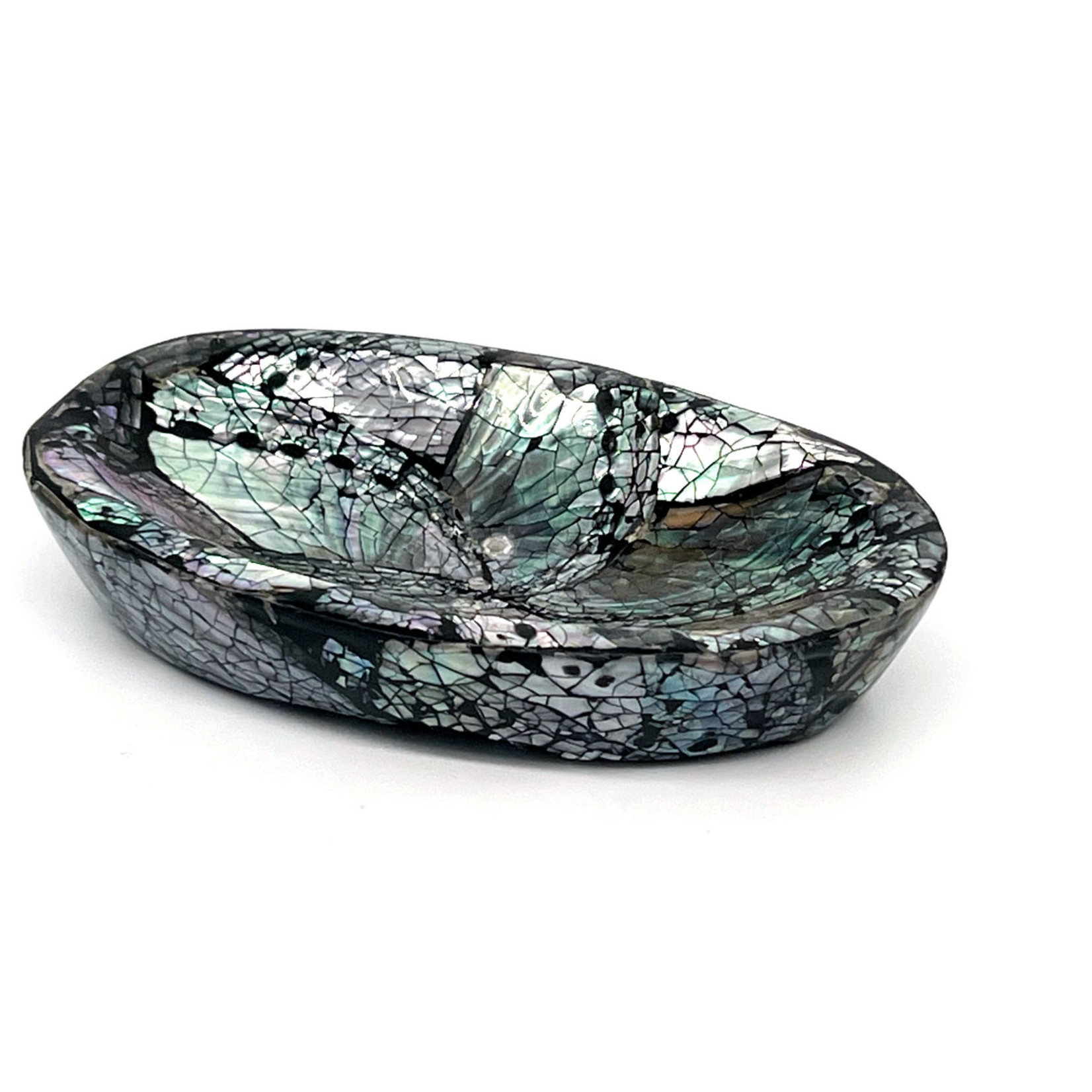 7 Eye Soap Dish Oval Dark