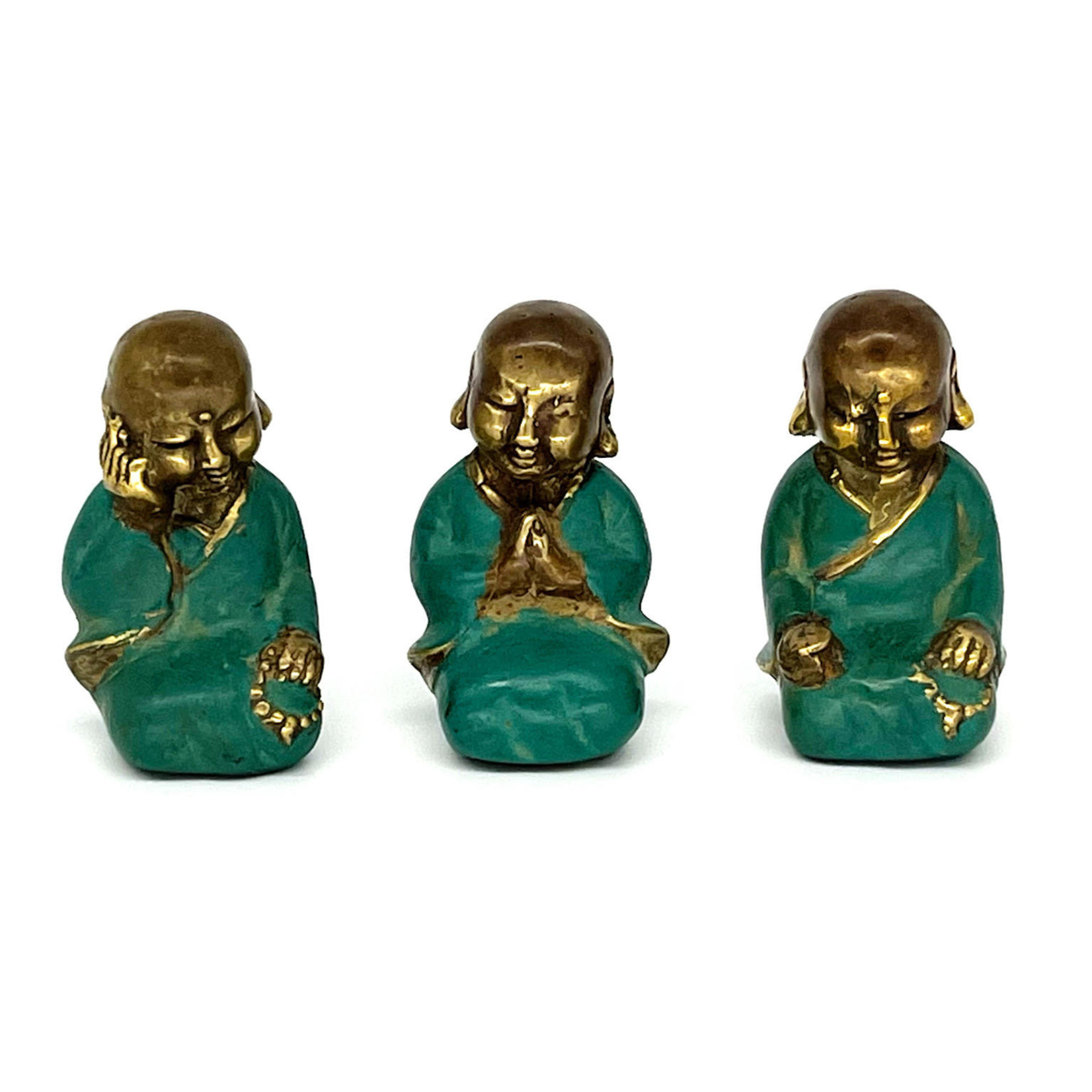 Bronze Monk Green Set of 3