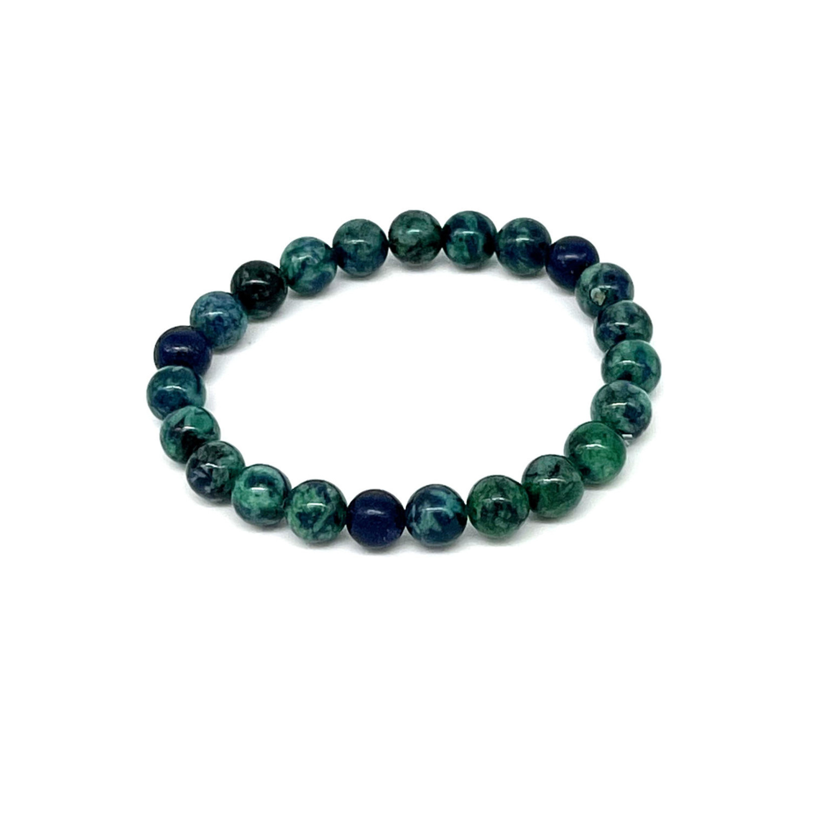 Azurite Gemstone Stretch Bracelet 8mm