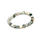 Tree Agate Gemstone Stretch Bracelet 8mm