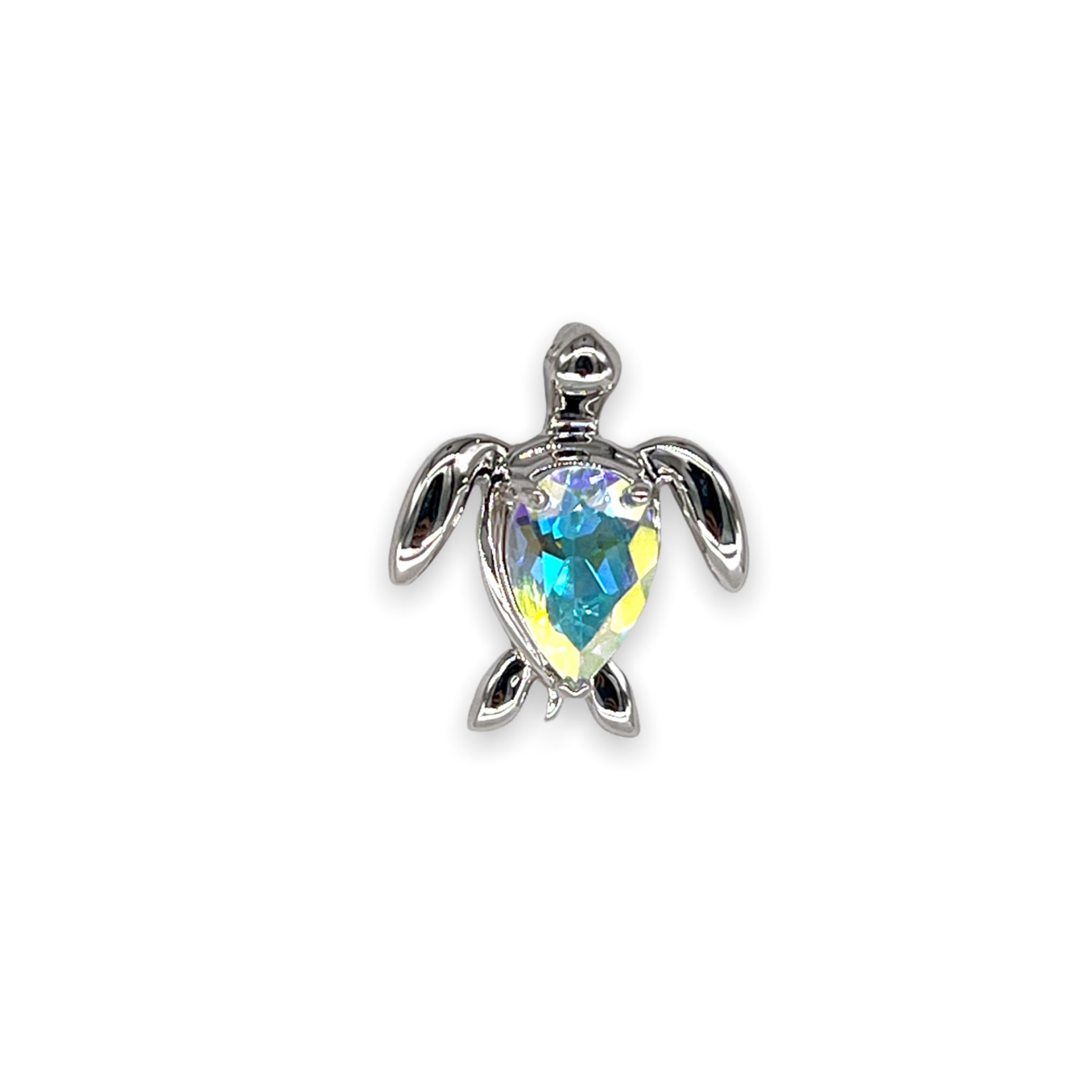 Sterling Silver Moonlight Topaz Turtle Pendant