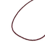 Garnet Adjustable 16-18" 2mm Gemstone Bead Necklace