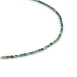Turquoise Adjustable 16-18" 2mm Gemstone Bead Necklace