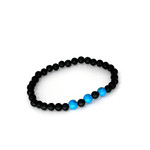 Keiki Size 6mm Lava with Blue Howlite Stretch Bracelet