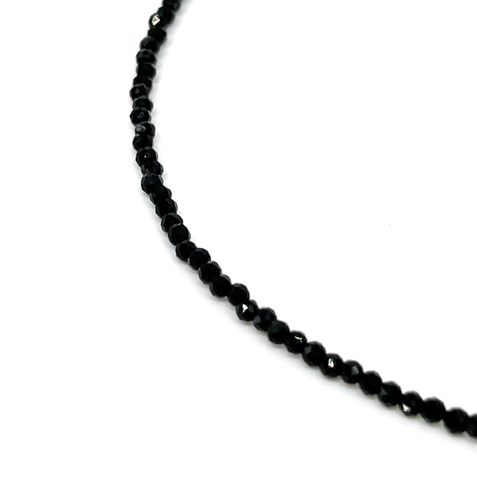 16-18” 3mm Black Spinel Gemstone Necklace