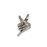 P302 Sterling Silver Shaka Pendant