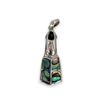 P304 Sterling Silver Paua Shell Dive Fin