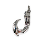 P306 Sterling Silver Large Fish Hook Pendant