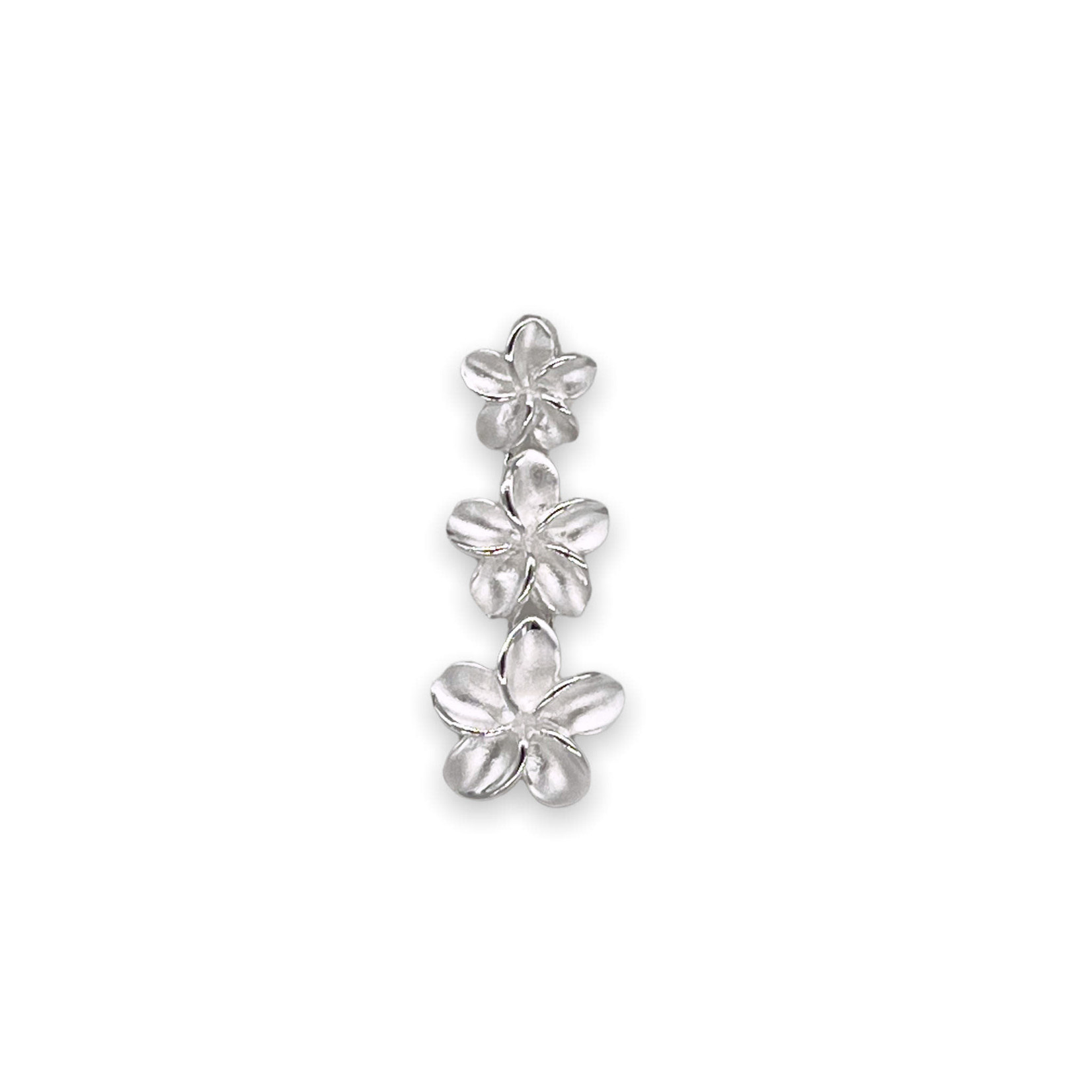 P310 Sterling Silver Triple Plumeria Pendant