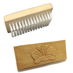 Hand Carved Nail Brush Hibiscus