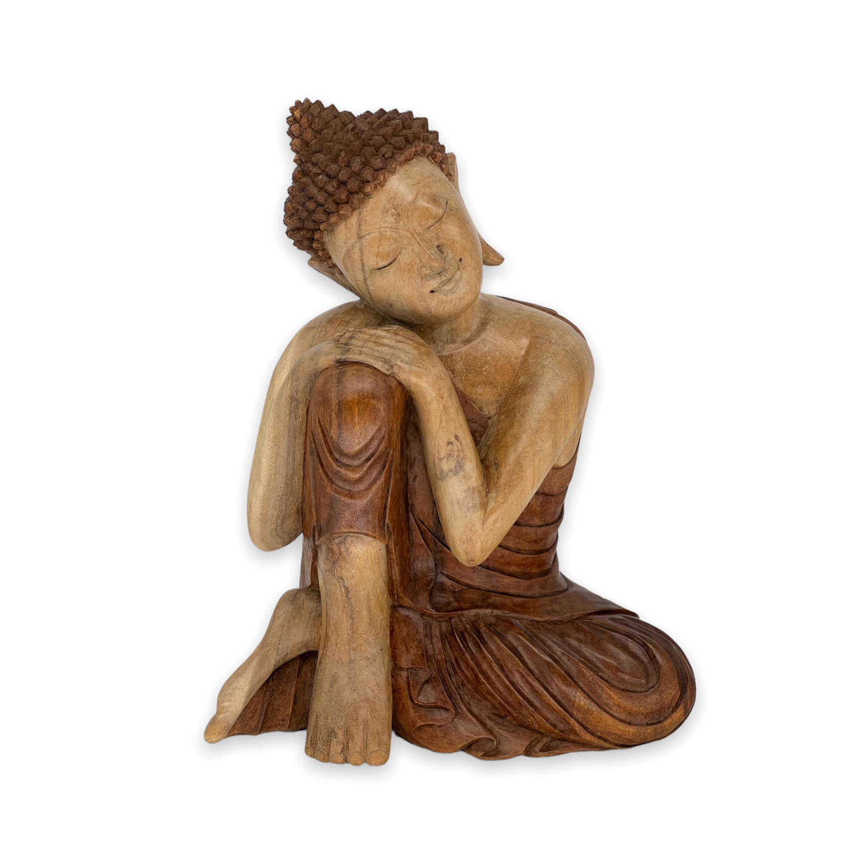 40cm Hand Carved Resting Buddha Two Tone