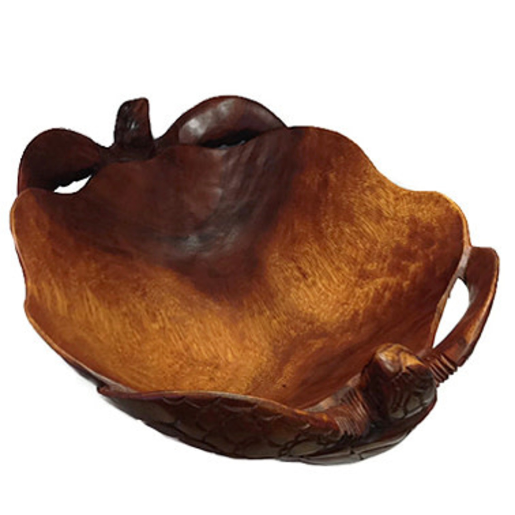 Hand Carved Double Turtle Bowl Extra Large