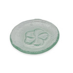 Hand Cast Recycled Glass Dish Round Flower