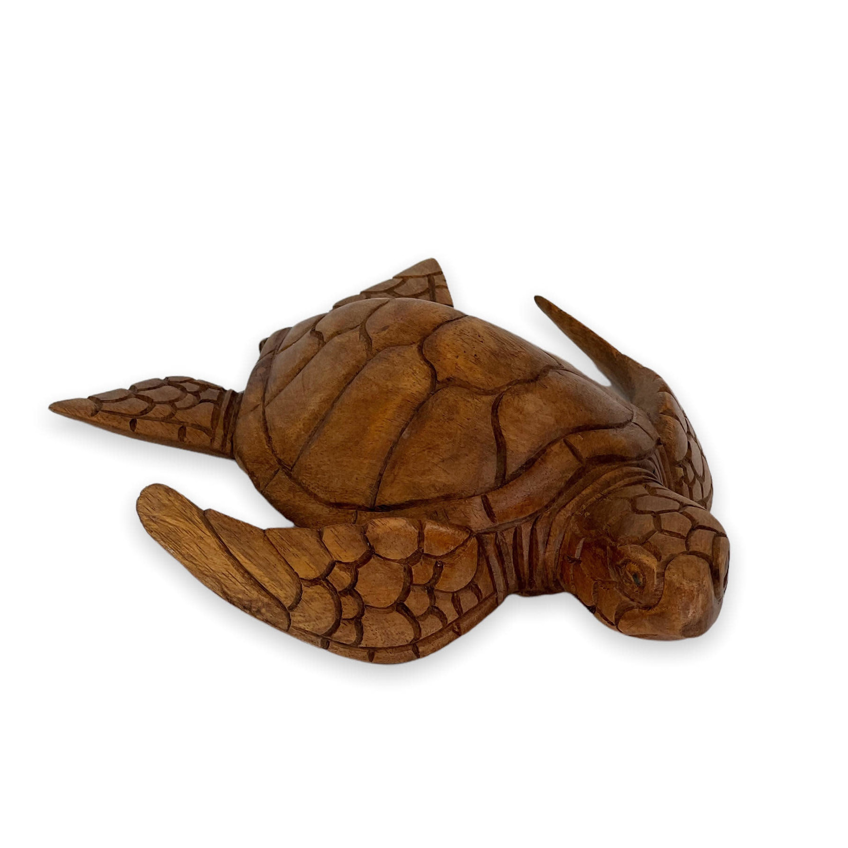 Hand Carved Monkeypod Turtle, 20cm