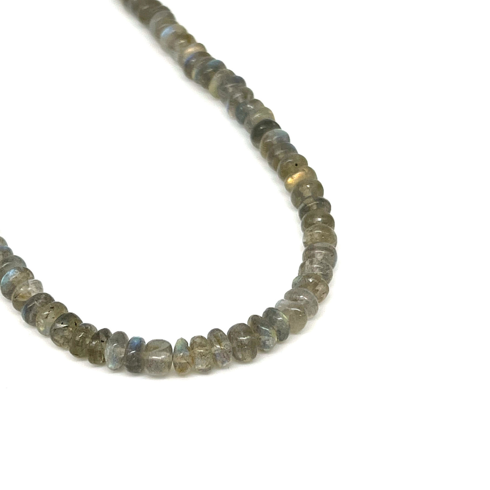 18" 7.5mm Labradorite Necklace