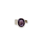 Sterling Silver Adjustable Amethyst Ring 14x11mm