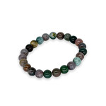 Indian Agate Gemstone Stretch Bracelet 8mm